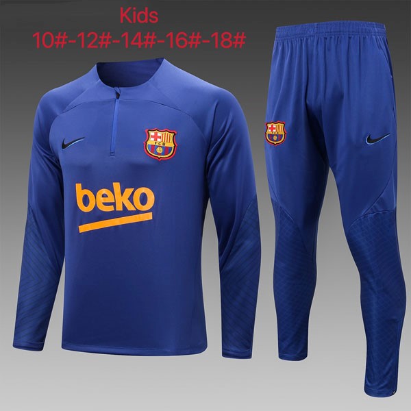 Enfant Survetement Training Barcelone 2023 Bleu